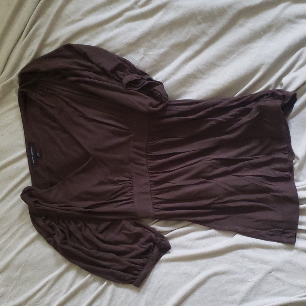 Chocolate brown XS Banana Republic tie back top